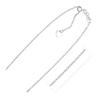 Sterling Silver 1.5 mm Adjustable Rope Chain